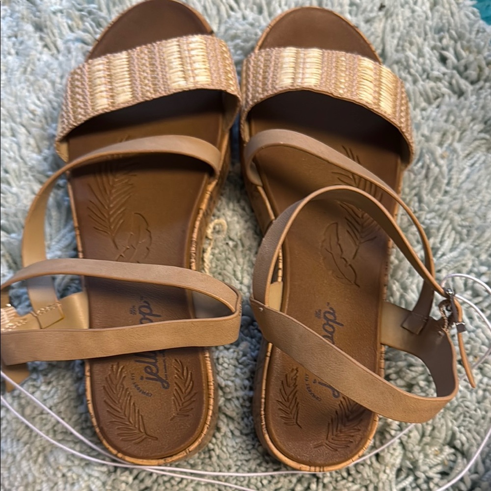 MIA Tan Sandals Comfortable Slip-On Design